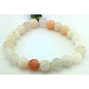 Genuine White Jade Stretch Bracelet